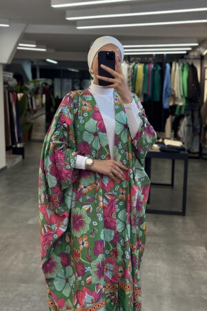 Marina Kimono mit Fledermausärmeln GRÜN - 1