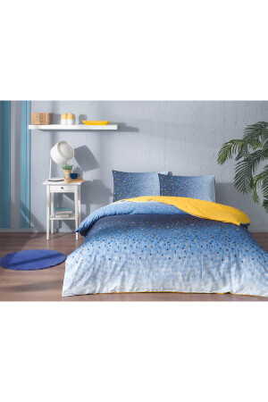 Marineblaues Doppelbett-Bettbezug-Set mit Mosaik-Bettwäsche 8697353581625 - 5