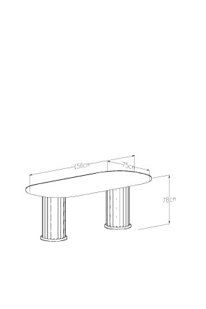 Mario Yemek Masası 150x 75x78 - 5