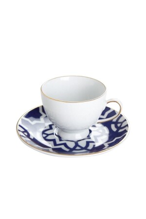 Marokko Kaffeetasse mit Untertasse Pattern7 Lila 80cc 04A+P019263 - 1