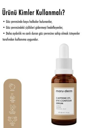 Maruderm Caffeine %5 - Peptides - Hyalüronik Asit Göz Çevresi Serumu 30 ml - 6