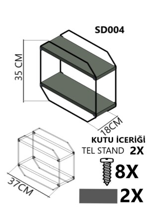 Masa Üstü Düzenleyici Organizer Mutfak-Banyo Rafı Kitaplık SD04 - 5