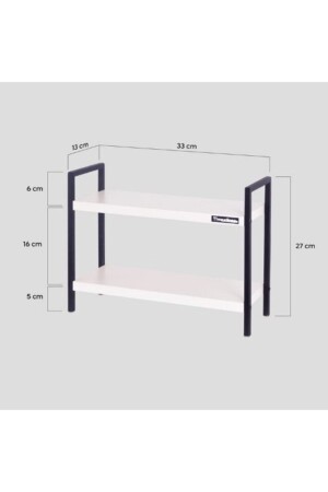 Masaüstü Düzenleyici Raf Banyo Mutfak Baharatlık Rafı Legnano Renk Dekoratif Servis Raf TYC00088526175 - 5