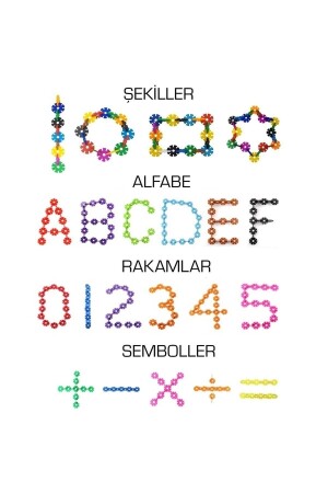 Masterflakes Lernspielzeug-Set mit ineinandergreifenden Scheiben, Stem-Training kompatibel, 5 Farben, 300 Teile, Flakes 8682203031252 - 6