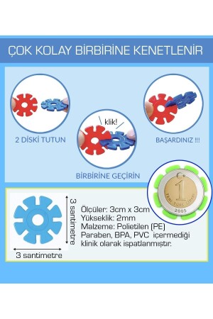 Masterflakes Pädagogische ineinandergreifende Scheiben, Stem Education kompatibel, 5 Farben und 300-teiliges Bauspielzeug-Set - 4