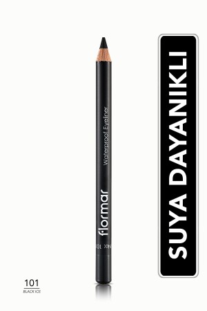 Mat Bitişli Suya Dayanıklı Göz Kalemi (SİYAH) - Waterproof Eyeliner - 101 Black Ice - 8690604109012 - 1