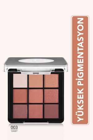 Mat & Işıltılı Kremsi Far Paleti - Eye Shadow Palette - 003 Sunset- 8682536048453 - 2