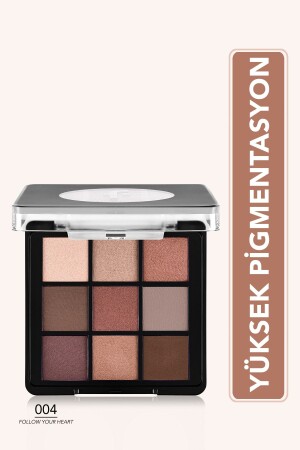 Mat & Işıltılı Kremsi Far Paleti - Eye Shadow Palette - 004 Follow Your Heart- 8682536048460 - 2