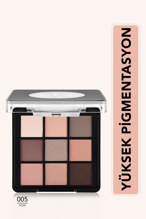 Mat & Işıltılı Kremsi Far Paleti - Eye Shadow Palette - 005 Nude Dude- 8682536048477 - 3