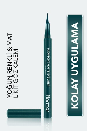 Mat Likit Kalem Eyeliner (YEŞİL) - Midnight Matte Eyeliner - 004 Green - 8690604641673 - 2