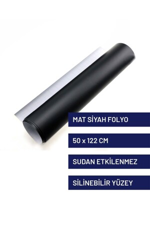 MAT Siyah Folyo 50x122 CM Mobilya - Mutfak - Fayans - Araç Kaplama - 2