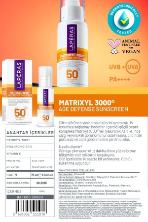 Matrixyl 3000® Peptides Spf 50 Dolgunlaştırıcı Canlandırıcı Hyaluronic Vegan Yüz Güneş Kremi 75ml - 5