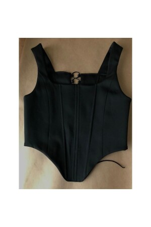 Matte Black Corset - Askılı Korse Büstiyer - 1