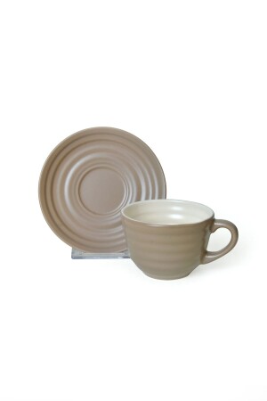 Matte Earth Taupe / Cream Neva Teeservice 12-teilig für 6 Personen - 5