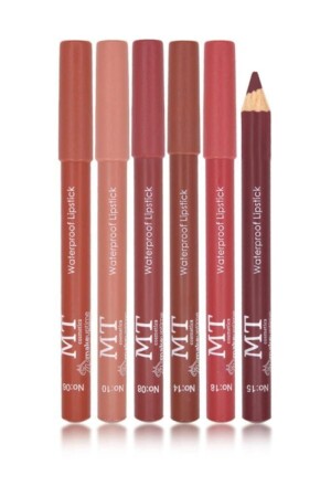 Mattes Bleistift-Lippenstift-Set mit 6 Stück - 2