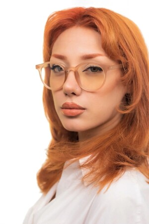 Mavi Işık Korumalı Gözlük Optik Uyumludur Unisex Anti Light Blue Block Oval Vintage Yeni Sezon CamıDeğişirayb0342 - 4