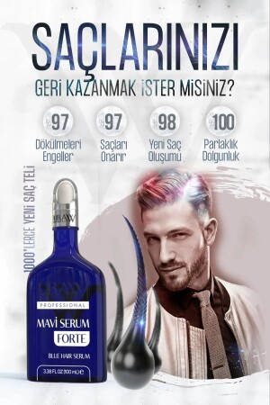 Mavi Serum Forte ( Yeni Saç Oluşumu Sağlayan Ve Dökülme Karşıtı Saç Bakım Serumu ) ( 100 ml ) - 4