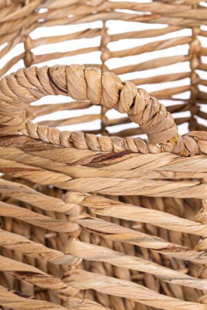 Meander Natural El Yapımı Rattan Örme Su Sümbülü Sepet 30x31cm 8851 KH-8851 - 5