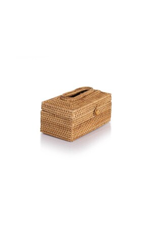 Meander Rattan El Yapımı Dikdörtgen Büyük Boy Peçetelik 23x12x11cm 8922 - 2