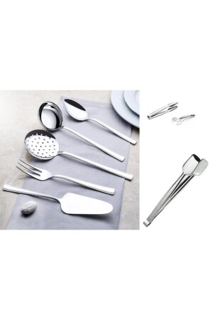 Meeresfrüchte-Service-Set – Schöpflöffel-Sieb-Löffel-Set, 8-teilig. den044 - 1