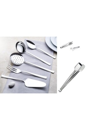 Meeresfrüchte-Service-Set – Schöpflöffel-Sieb-Löffel-Set, 8-teilig. den044 - 3