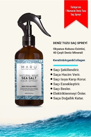 Meersalz-Haarspray, das Volumen und Fülle verleiht, 250 ml - 2