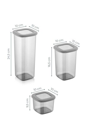 Mega Frischhaltedosen-Set mit 12 vakuumierten Silikondeckeln – 4 x (0). 65 Lt - 1. 3 Lt - HMNV-12ANTRASIT-AK768 - 8