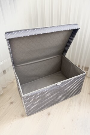 Mega Mehrzweck-Aufbewahrungsbox, Box, Aufbewahrungstasche, organisierte Spielzeugkiste, Aufbewahrungsbox, grau gepunktet, 40 x 60 x 30 cm, grau gepunktet, Mega - 6