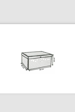 Mega Mehrzweck-Aufbewahrungsbox, Box, Aufbewahrungstasche, organisierte Spielzeugkiste, Aufbewahrungsbox, grau gepunktet, 40 x 60 x 30 cm, grau gepunktet, Mega - 7