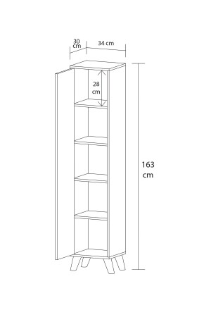 Mehrzweck-Badezimmer-Hochschrank in Weiß MQ11316803810 - 7