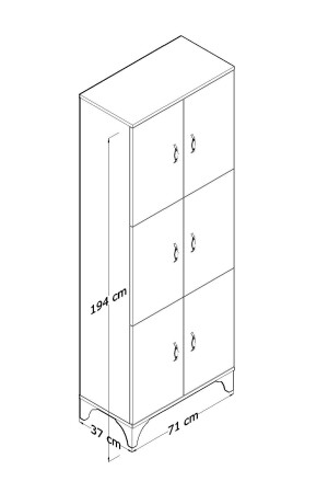 Mehrzweck-Speisekammer, Badezimmer, Schuhregal, Balkonschrank Fse123 - 6