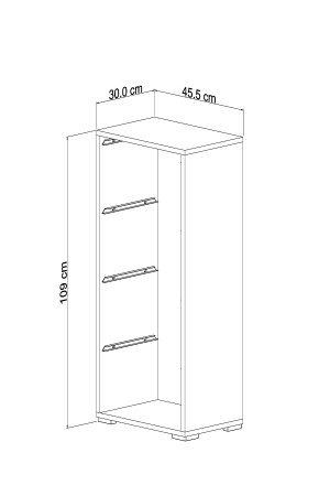 Mehrzweck-Spielzeugschrank mit 4 tiefen Körben, Küchen- und Vorratsschrank, weiß, PRA003078 - 6