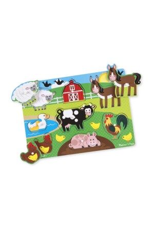 Melissa And Doug Ahşap Tutmalı Yapboz-çiftlik EDU17629 - 2