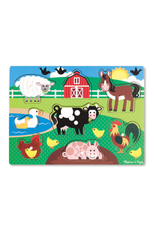 Melissa und Doug Holzgriff-Puzzle-Farm EDU17629 - 5