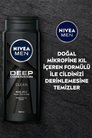 Men Deep Dimension Duş Jeli 500 ml Sprey Deodorant 150 ml Roll-on Deodorant 50 ml  banyo - 4