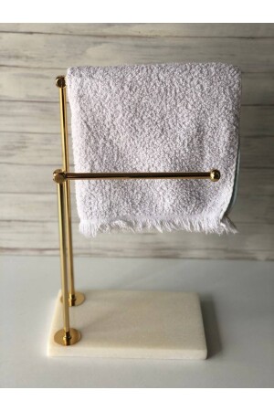 Mermer Metal Banyo El Havluluk Beyazgold - 5