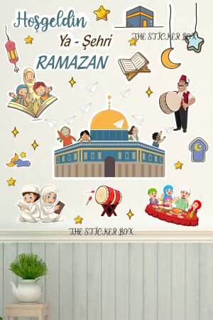 Mescid-i Aksa Temalı Ramazan Ayı Çocuk Odası Ev Süsleme Sticker Seti, Filistin Ramazan y2 - 2