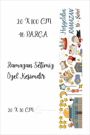 Mescid-i Aksa Temalı Ramazan Ayı Çocuk Odası Ev Süsleme Sticker Seti, Filistin Ramazan y2 - 5