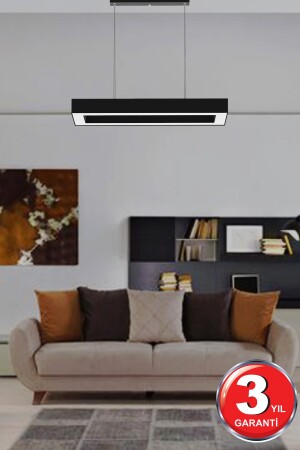 Mesıta ( Siyah Kasa, Beyaz Işık ) Ledli Modern Led Avize, Salon, Mutfak, Oturma Yatak Odası, Sarkıt Mesita-Siyah - 9