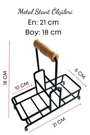 Metal Standlı Krem Begonya Çamaşır Suyu ve Sıvı Sabunluk Banyo Seti-Sünger Hediyeli - 5