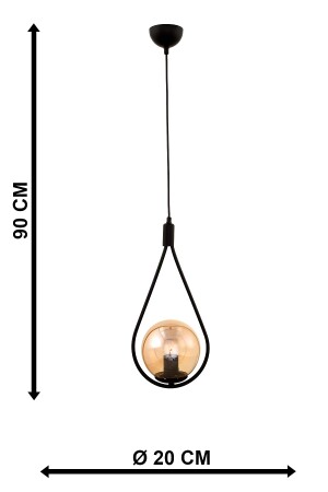 Mexikanisches einzelnes schwarzes Honig-Glop-Glas BEG0967BEG01 - 8