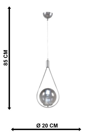 Mexikanisches einzelnes verchromtes geräuchertes Globusglas BEG0967BEG01 - 7