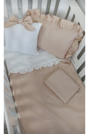 Mia Babybettwäsche-Set, gerüscht, beige - 3