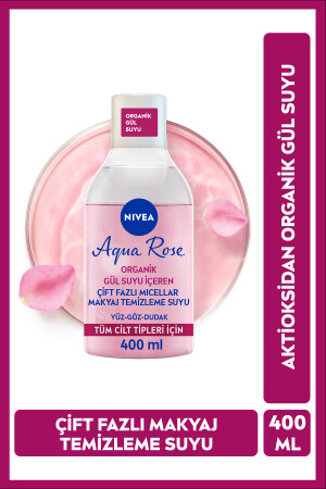 Aqua Rose Organik Gül Suyu Içeren Makyaj Temizleme Suyu 400 ml Ve Yüz Maskesi 1 Adet SET.NVE.908 - 4