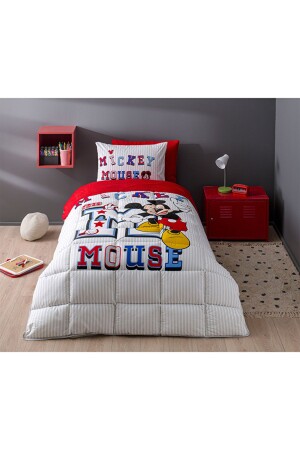 Mickey Mouse Collage Tek Kişilik Disney Lisanslı Lastikli Fitted Çarşaf Çocuk Uyku Seti - 5