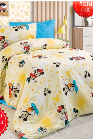 Mickey Mouse Kinderzimmer Einzelbettlaken elastisches Bettbezug-Set Mikimaus - 6