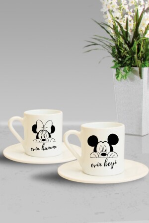 Mickey Mouse Set mit 2 türkischen Kaffeetassen im Lady-Man-Design des Hauses he-f-2014 - 3