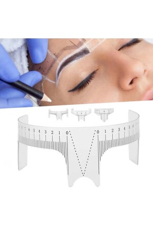 Microblading Kalıcı Makyaj Plastik Kaş Ölçüm Cetveli - 4