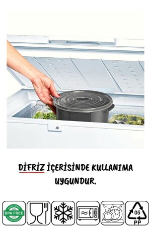 Mikrodalga Ve Difrizde Kullanılabilen Saklama Kabı Seti Yuvarlak 6'lı Mürdüm TYC00699714683 - 6