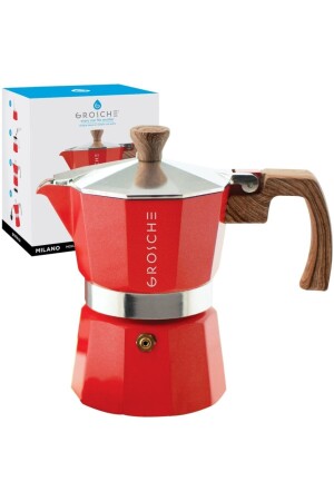 Milano Moka Pot Kırmızı 3 Cup 150 Ml GR 390 - 2